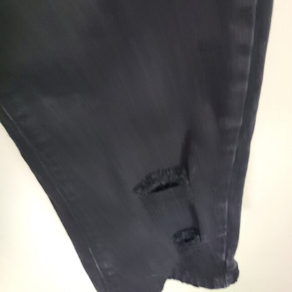 Kancan Women's Black Denim Colored Jeans Rip Straight Leg Mid Rise 5 Pocket 29 - Picture 11 of 15